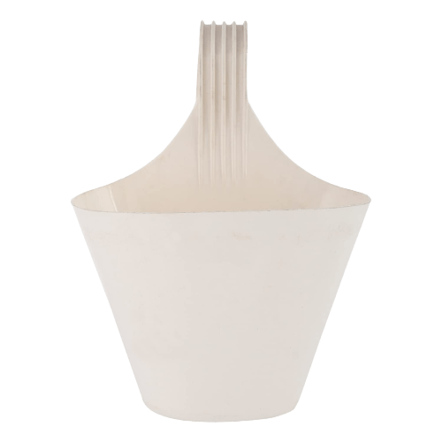 Single Hook Plastic Pot White