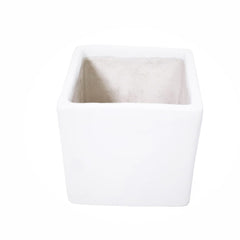 Square Shape - Ceramic Pot 2.5 Inch / White