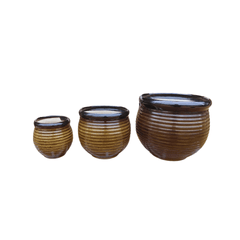 Double Glaze Ceramic Pot