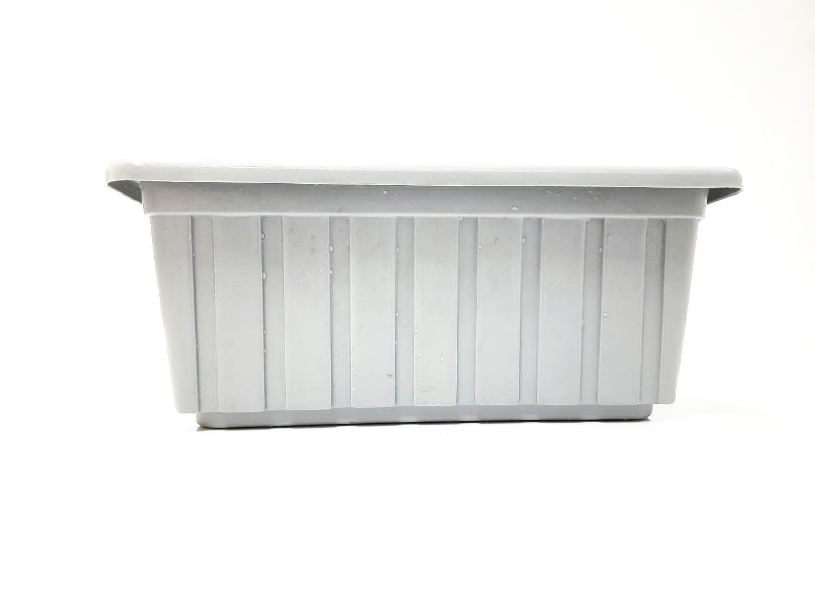 Rectangle Plastic Pot - Multicolor 14 Inch / Grey