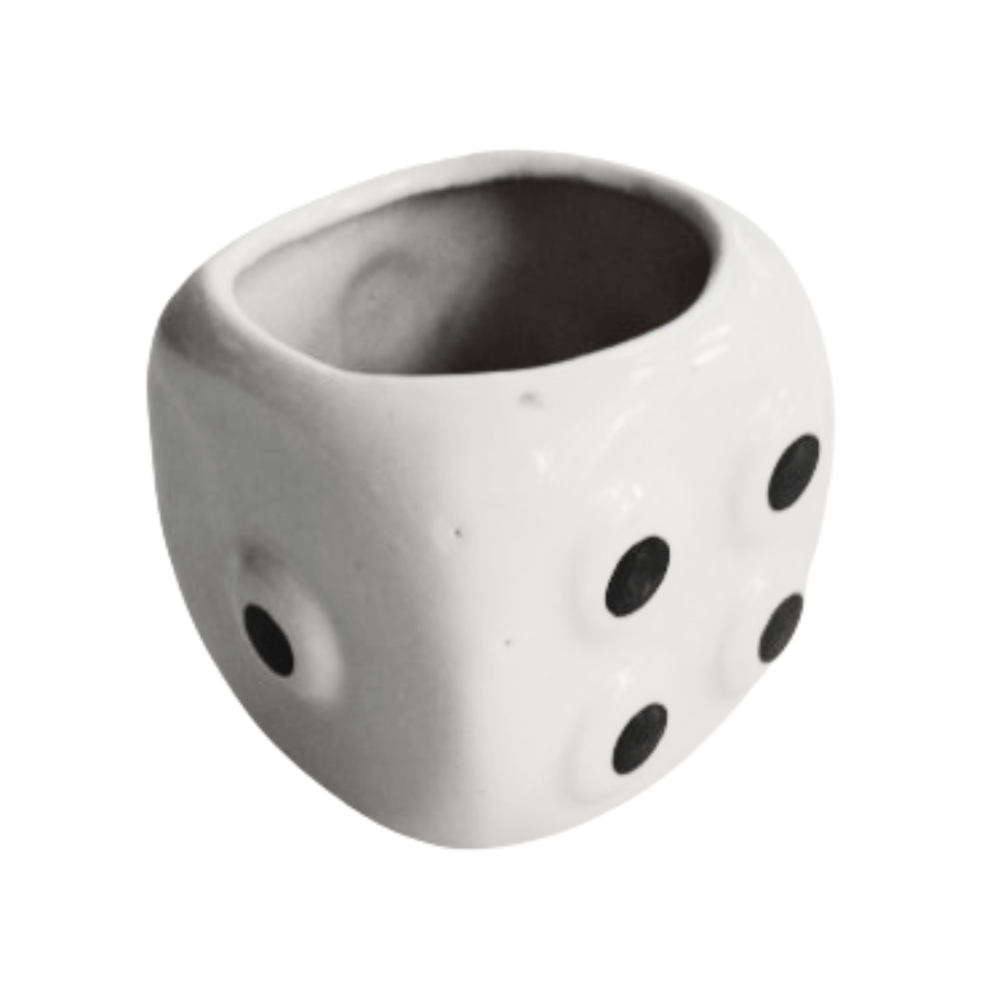 Ludo Shaped - Ceramic Pot 8 Inch