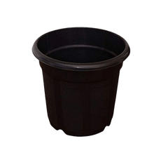 Black Plastic Planter Five Pot Combo - 10 Inch Size