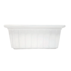 Rectangle Plastic Pot - Multicolor 14 Inch / White
