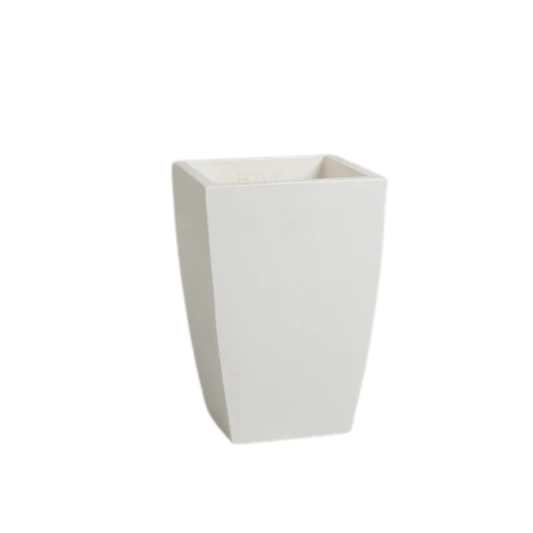 TK Square Tall Polymer Planter White / 18 Inch