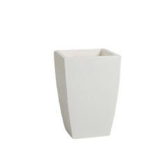 TK Square Tall Polymer Planter White / 18 Inch