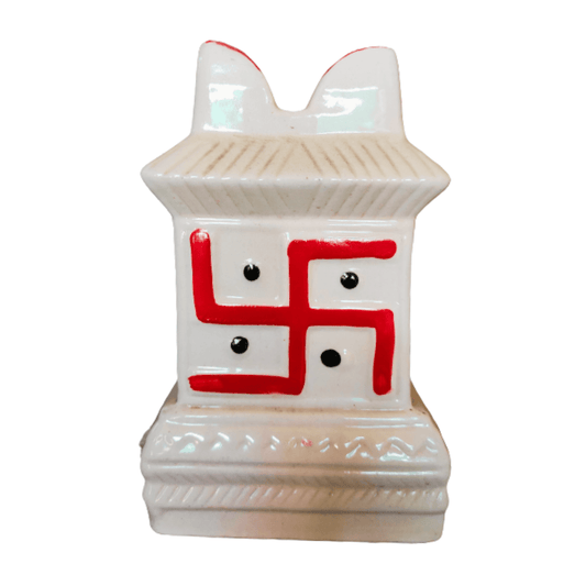 Swastik Planter - Tulsi Ceramic Pot 6 Inch