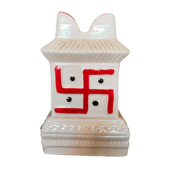 Swastik Planter - Tulsi Ceramic Pot 6 Inch