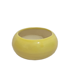Bowl Shaped - Ceramic Pot 5 Inch / Yellow