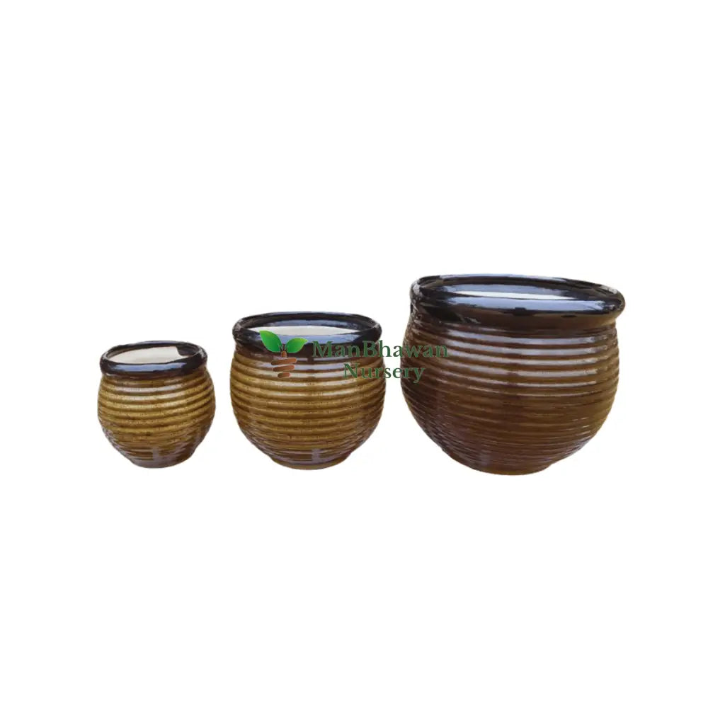 Double Glaze Ceramic Pot