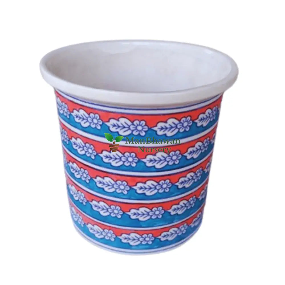 Mughal Style Painting - Ceramic Pot 5.5 Inch