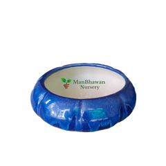Pehal Bowl Pot - Flow Design Ceramic Pot 6 Inch / Blue