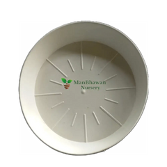 Plastic Planter Plate 4 Inch / White