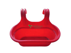 Railing Planter - Double Hook Plastic Pot Red