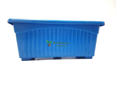 Rectangle Plastic Pot - Multicolor 14 Inch / Blue