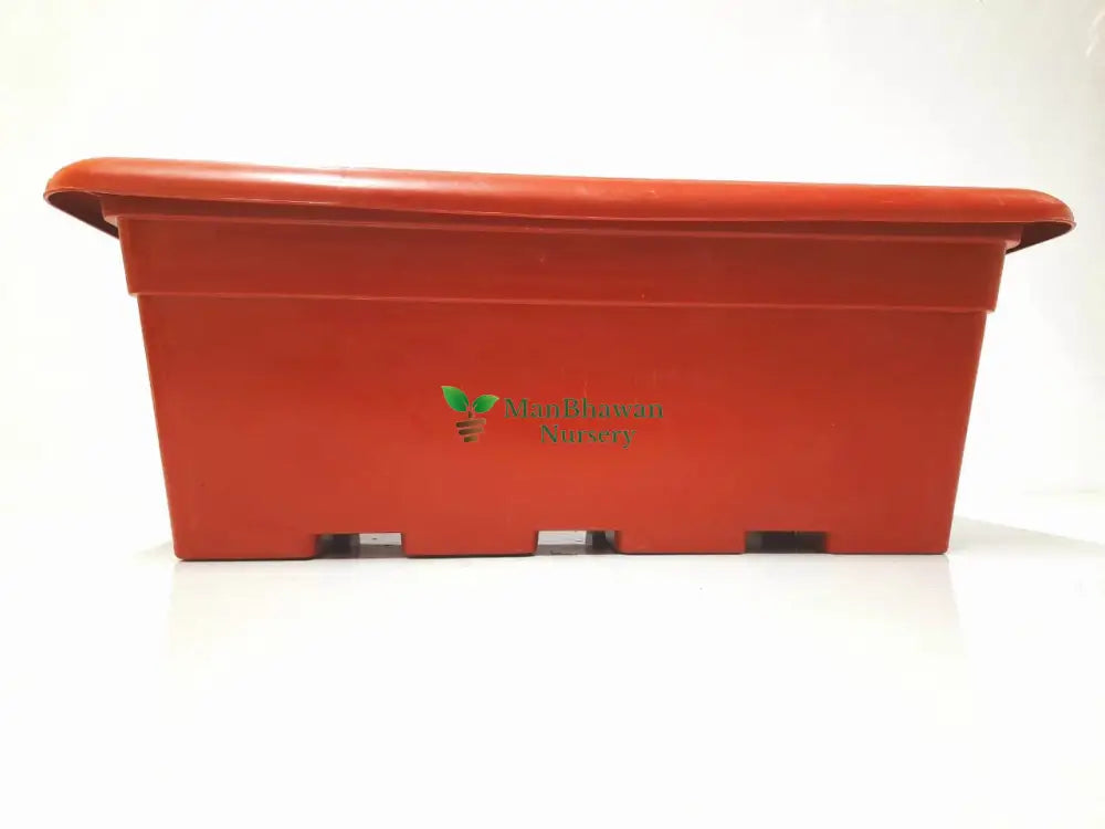 Rectangle Plastic Pot - Multicolor 17 Inch / Brown