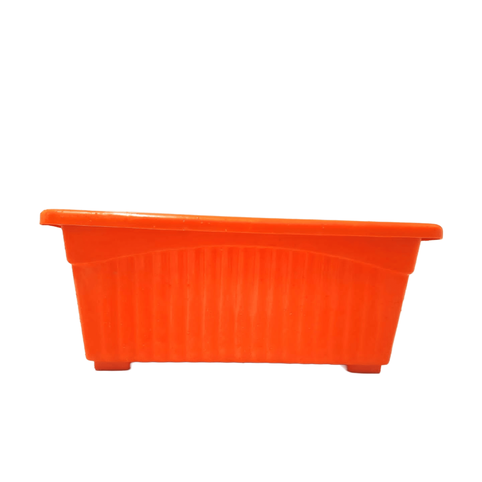 Rectangle Plastic Pot - Multicolor 14 Inch / Orange