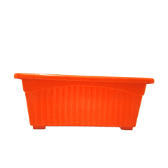 Rectangle Plastic Pot - Multicolor 14 Inch / Orange