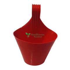 Single Hook Plastic Pot Red
