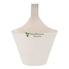 Single Hook Plastic Pot White