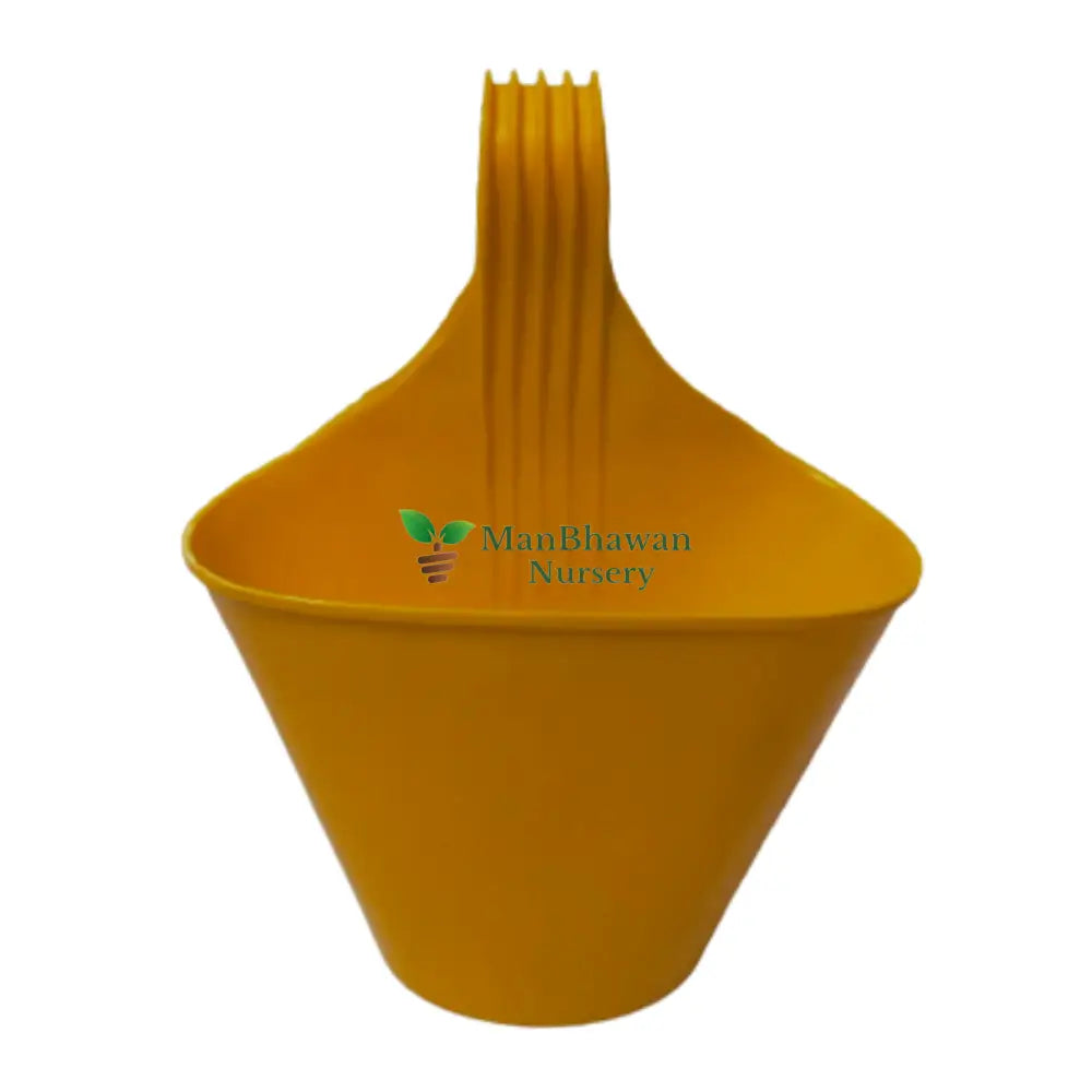 Single Hook Plastic Pot Yellow