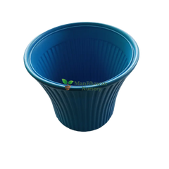 Striped Pattern - Plastic Pot 8 Inch / Blue