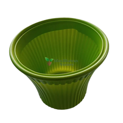 Striped Pattern - Plastic Pot 8 Inch / Green