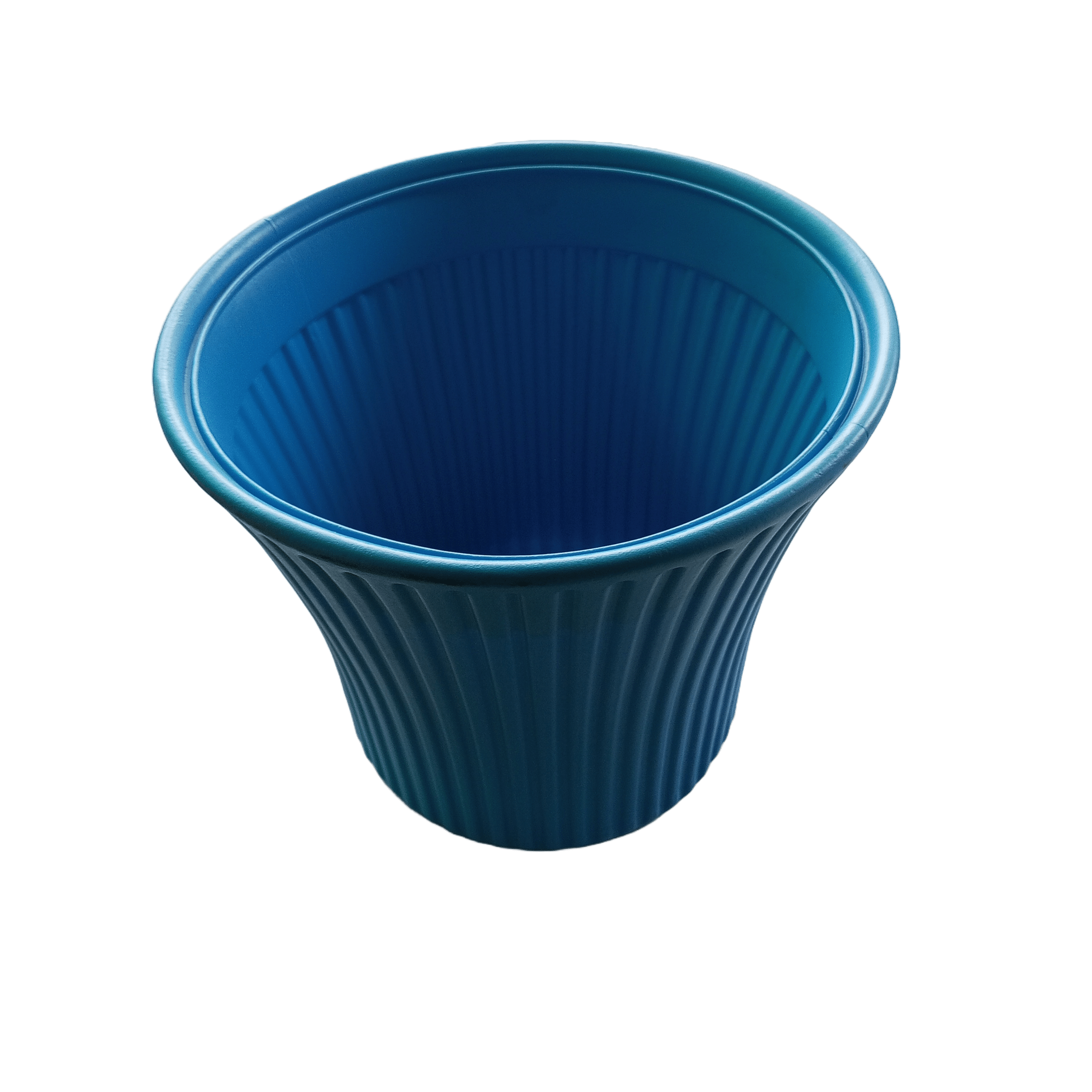 Striped Pattern - Plastic Pot 8 Inch / Blue