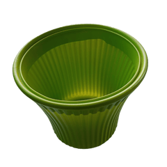Striped Pattern - Plastic Pot 8 Inch / Green