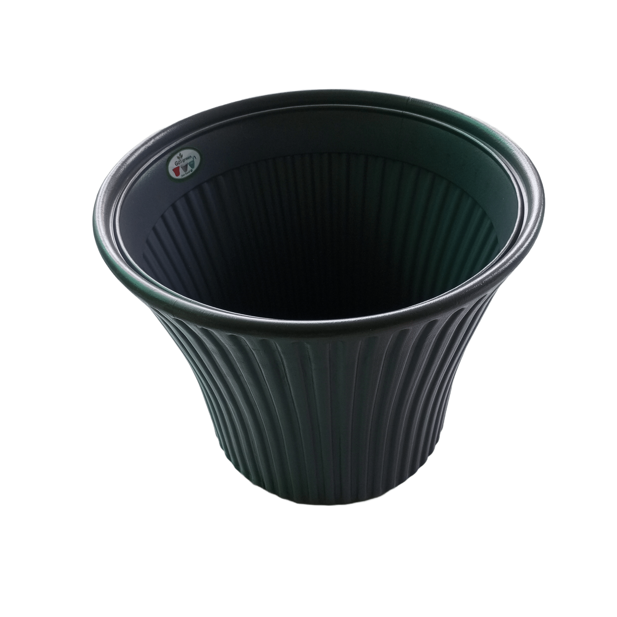 Striped Pattern - Plastic Pot 8 Inch / Grey