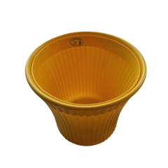 Striped Pattern - Plastic Pot 8 Inch / Yellow