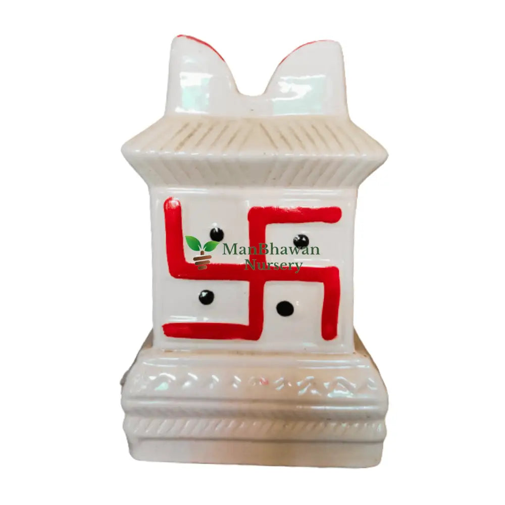 Swastik Planter - Tulsi Ceramic Pot 6 Inch