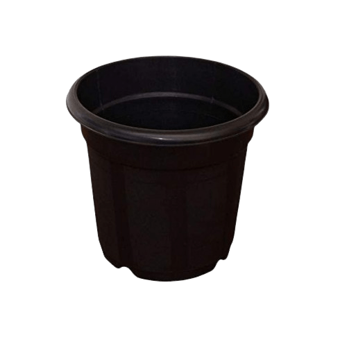 Black Plastic Planter Five Pot Combo - 8 Inch Size