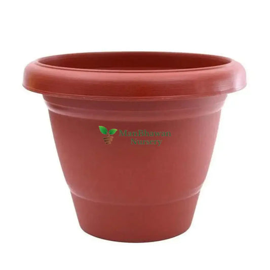 Plastic Pots Deluxe Style 8 Inch / Brown